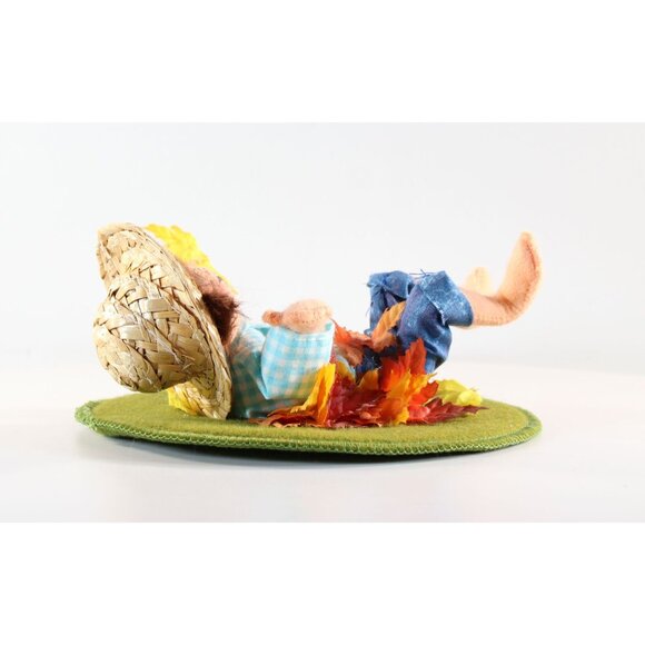 Annalee Thorndike Paula Playing in Leaf Pile 6" Girl Doll 1998 USA Made - Picture 7 of 9